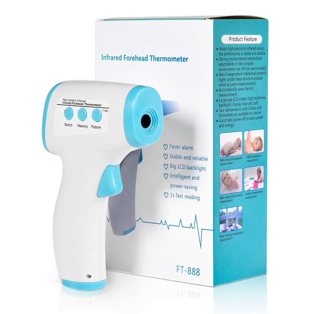 Infrared-Non-Contact-Forehead-Digital-Thermometer-FT-888